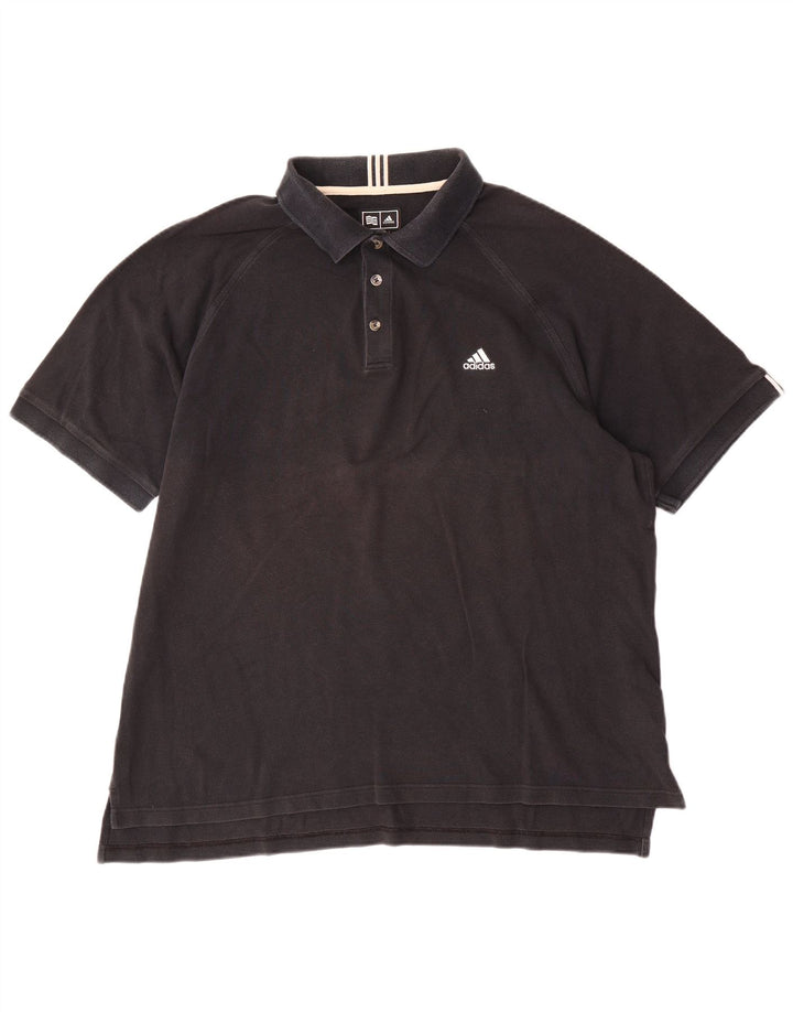 Adidas Mens Polo Shirt XL Black Cotton
