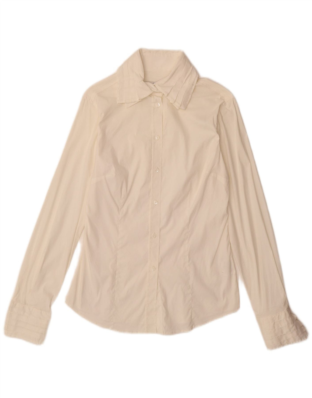 Gant Womens Shirt UK 12 Medium  Off White Cotton