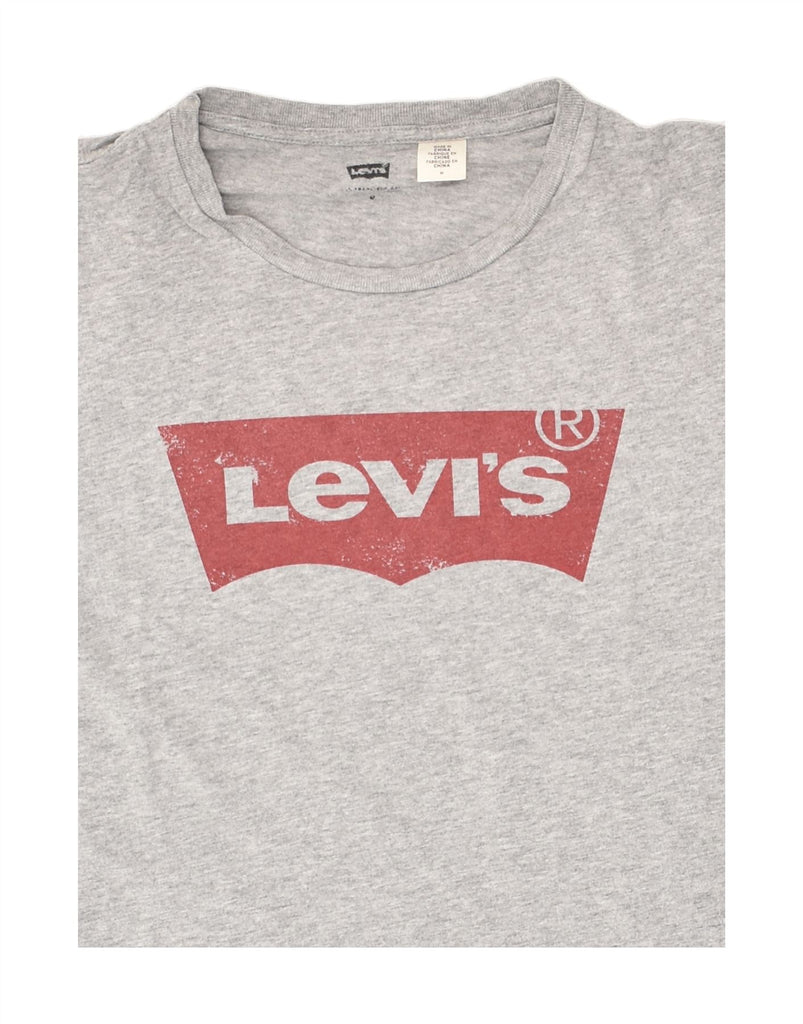 LEVI'S Mens Graphic T-Shirt Top Medium Grey Cotton | Vintage Levi's | Thrift | Second-Hand Levi's | Used Clothing | Messina Hembry 