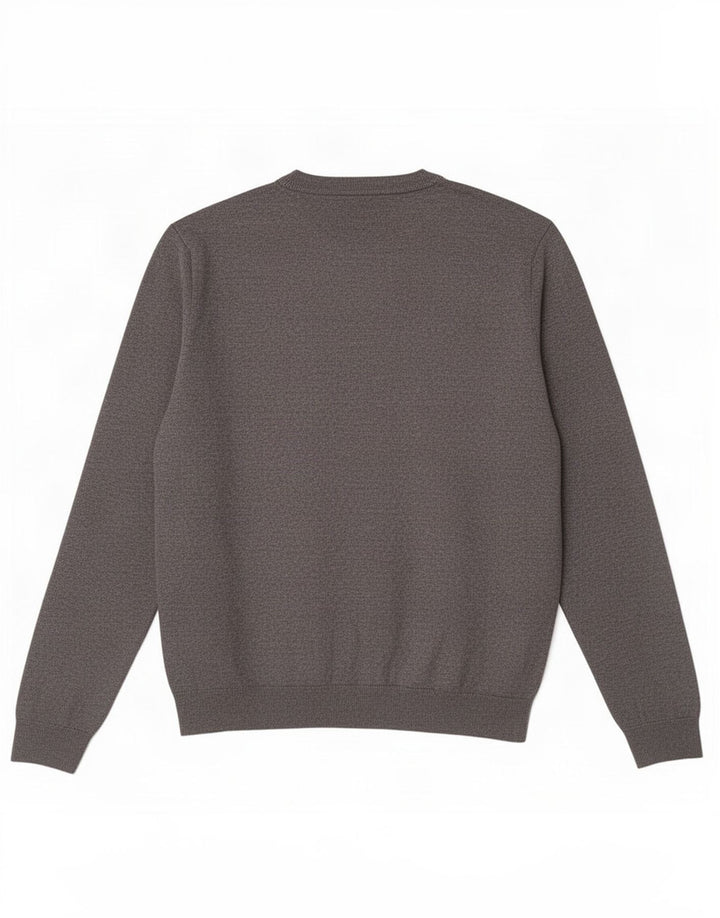 Zara Mens Crew Neck Jumper Sweater Large Grey Viscose