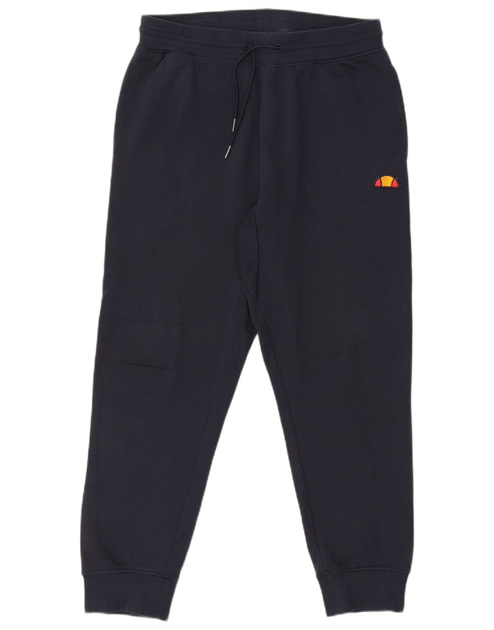 Ellesse Mens Tracksuit Trousers Joggers Large Navy Blue Cotton