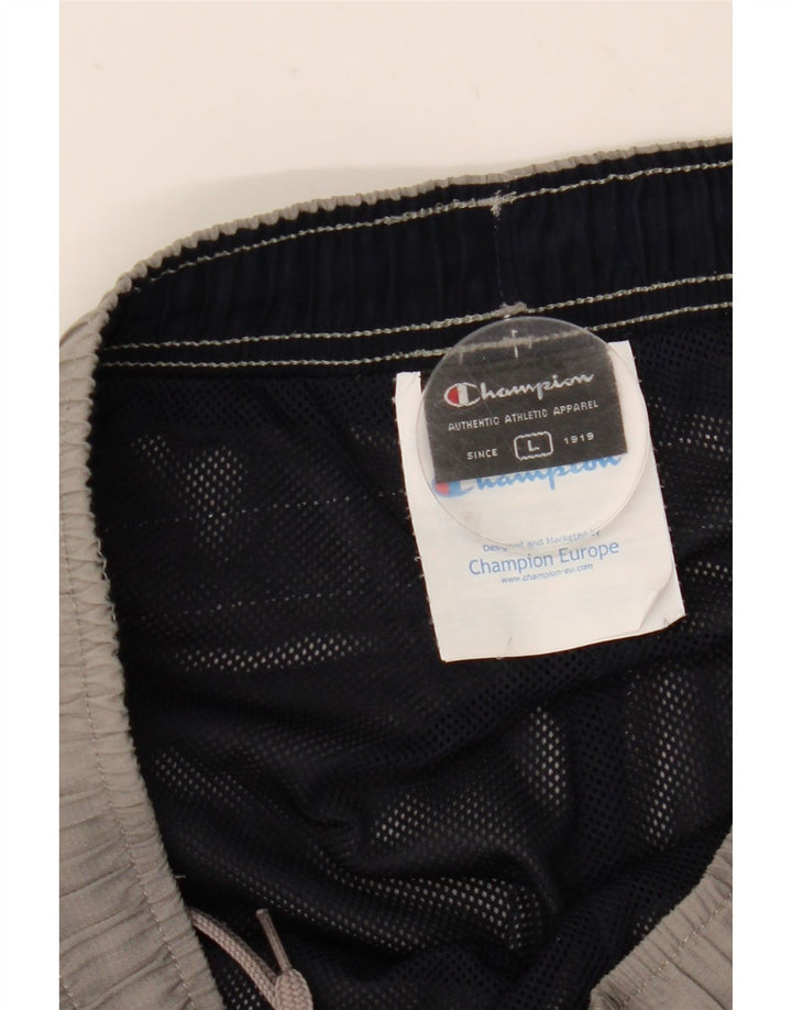 Champion Mens Tracksuit Trousers Large  Grey Colourblock Polyester