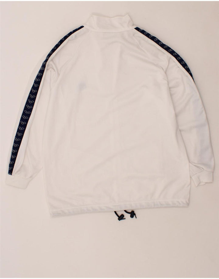 ARENA Womens Graphic Tracksuit Top Jacket UK 16 Large White Polyester Vintage Arena and Second-Hand Arena from Messina Hembry 