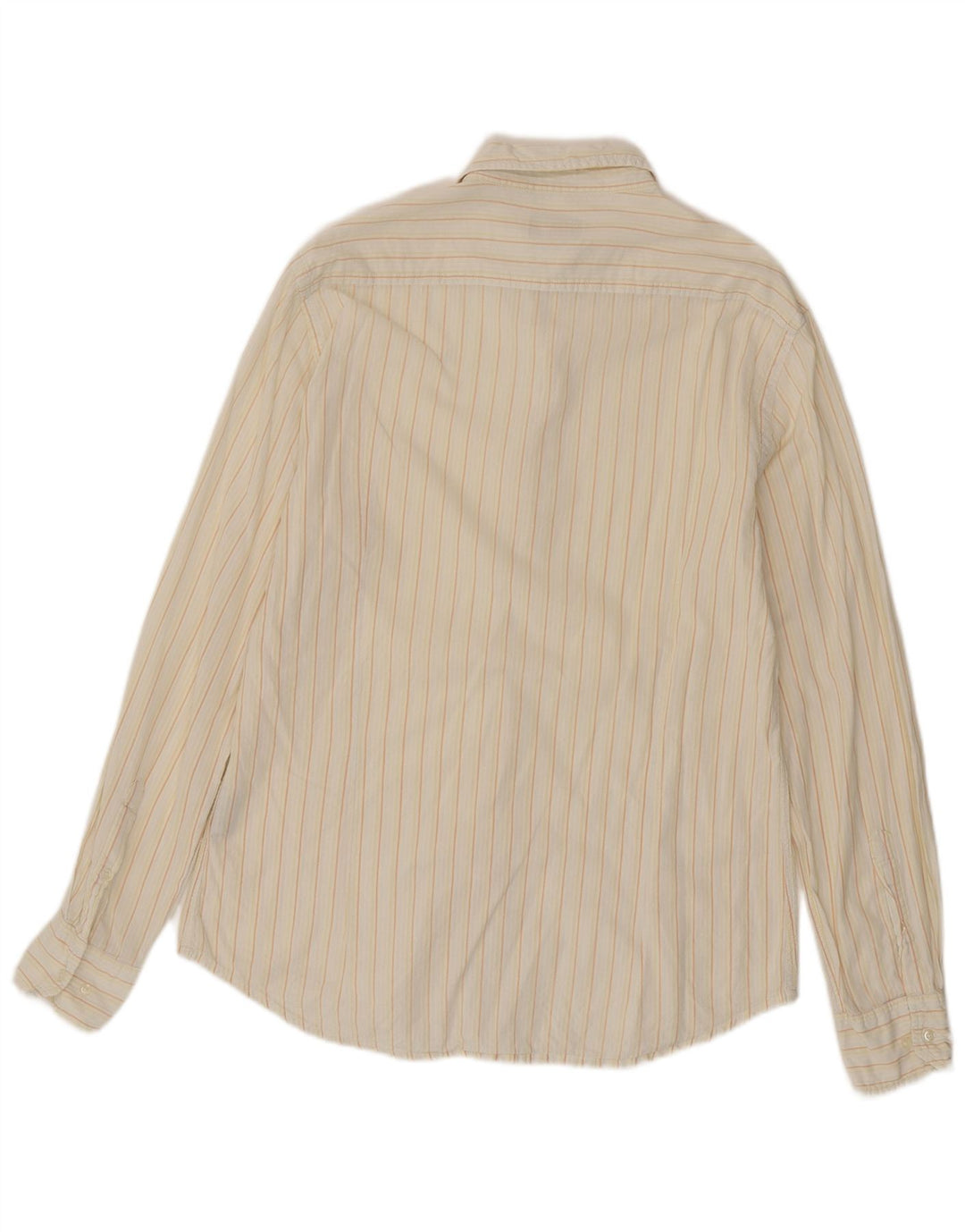 Kappa Mens Shirt XL Off White Pinstripe Cotton