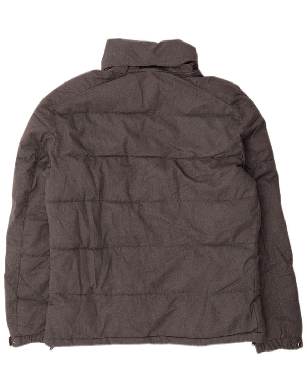 Zara Mens Padded Jacket UK 36 Small Grey Polyester