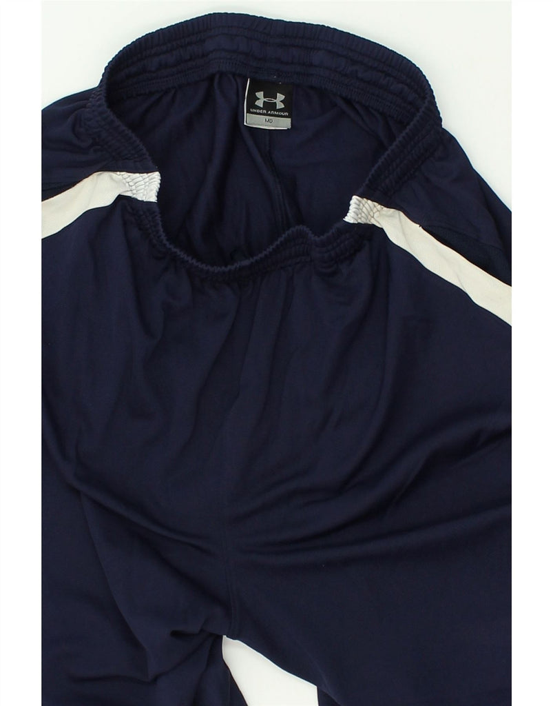 UNDER ARMOUR Mens Sport Shorts Medium Navy Blue Colourblock Polyester | Vintage Under Armour | Thrift | Second-Hand Under Armour | Used Clothing | Messina Hembry 
