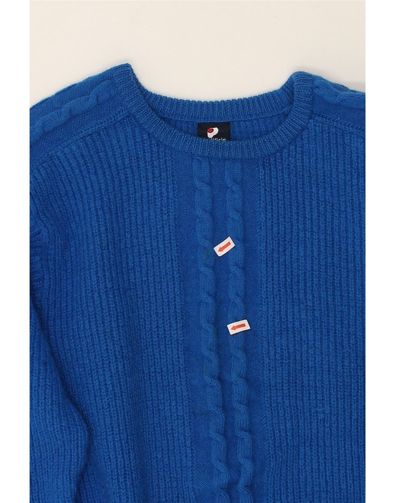 VINTAGE Womens Boat Neck Jumper Sweater IT 48 XL Blue Wool | Vintage Vintage | Thrift | Second-Hand Vintage | Used Clothing | Messina Hembry 