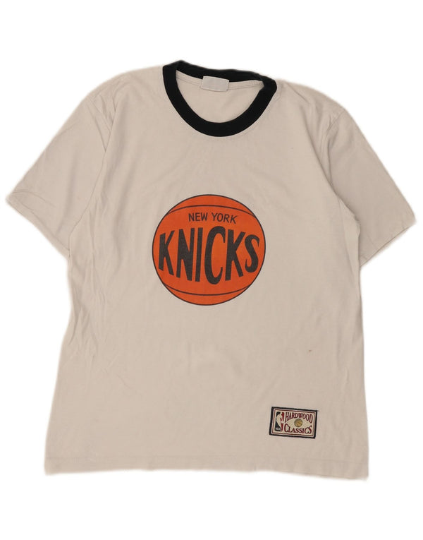 Champion Mens New York Knicks Graphic T-Shirt Top Small White Cotton
