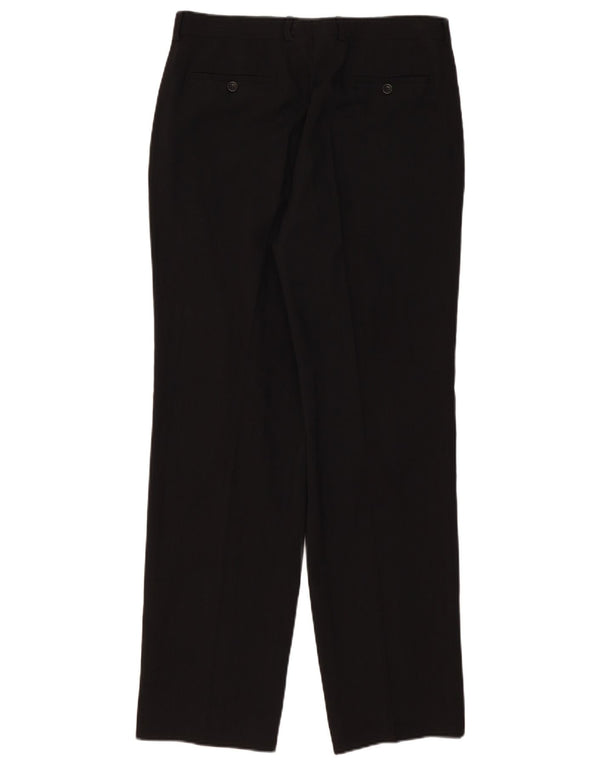 Armani Collezioni Mens Straight Suit Trousers IT 52 Large W34 L32 Black