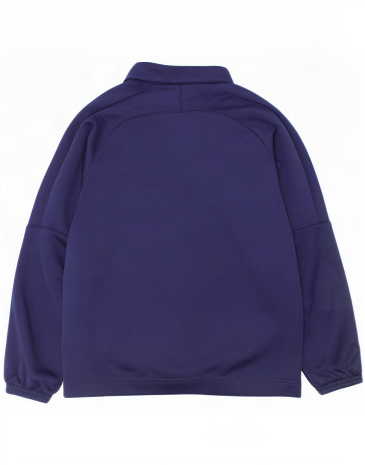 Puma Girls Tracksuit Top Jacket 7-8 Years Navy Blue Polyester