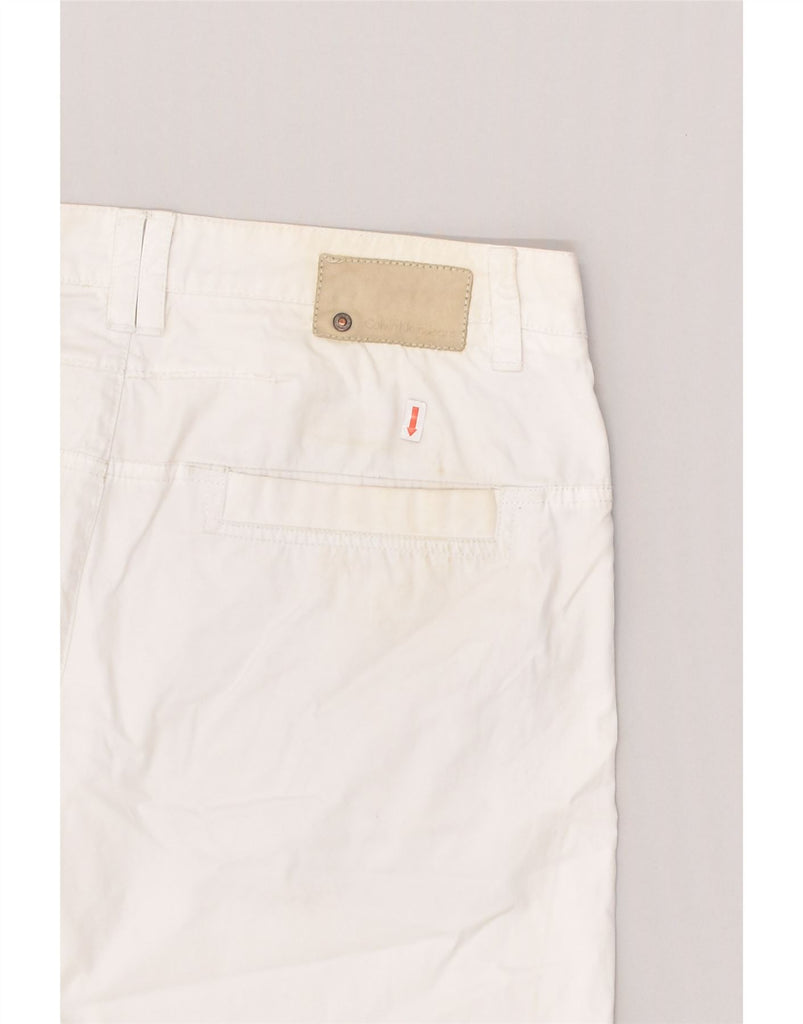 CALVIN KLEIN Womens Casual Shorts W32 Large White Cotton | Vintage Calvin Klein | Thrift | Second-Hand Calvin Klein | Used Clothing | Messina Hembry 