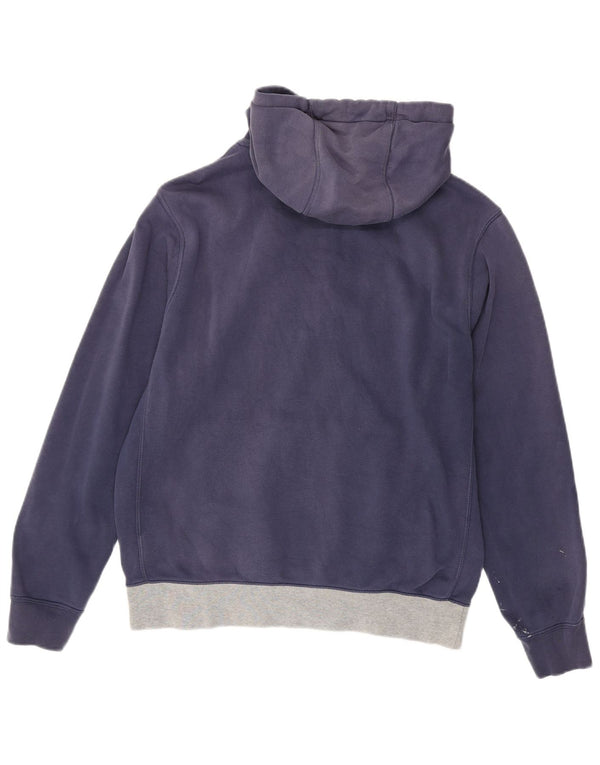 Nike Mens Graphic Hoodie Jumper Medium Navy Blue Cotton