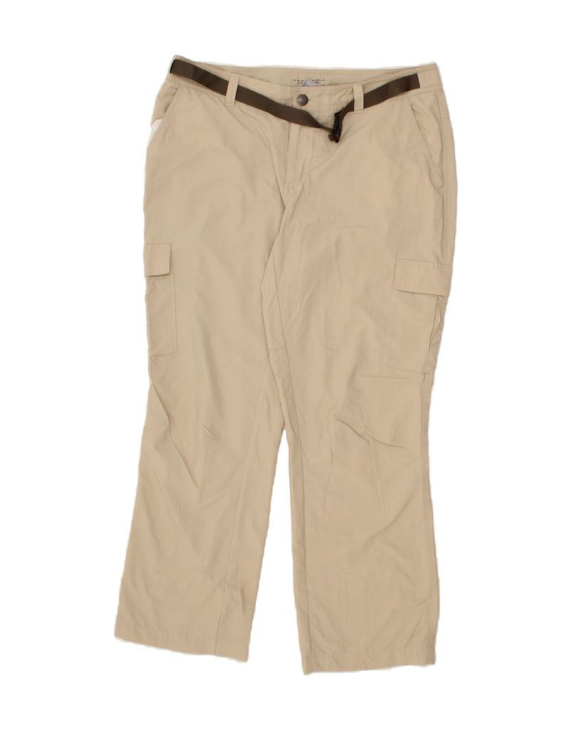 COLUMBIA Womens Omni-Shield Straight Cargo Trousers US 14 XL W36 L30 Beige Vintage Columbia and Second-Hand Columbia from Messina Hembry 