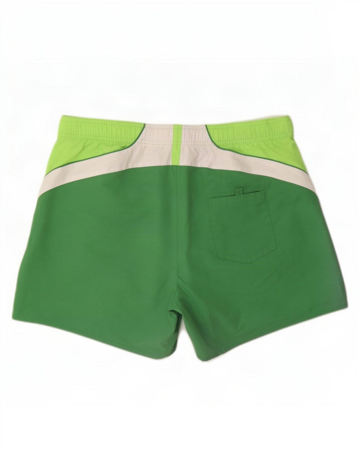 Brugi Mens Swimming Shorts XL Green Colourblock Polyester