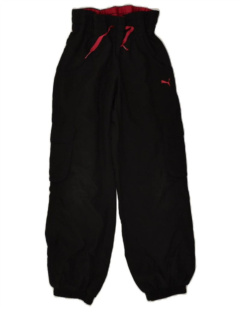 PUMA Boys Cargo Tracksuit Trousers Joggers 9-10 Years Black Polyester | Vintage Puma | Thrift | Second-Hand Puma | Used Clothing | Messina Hembry 