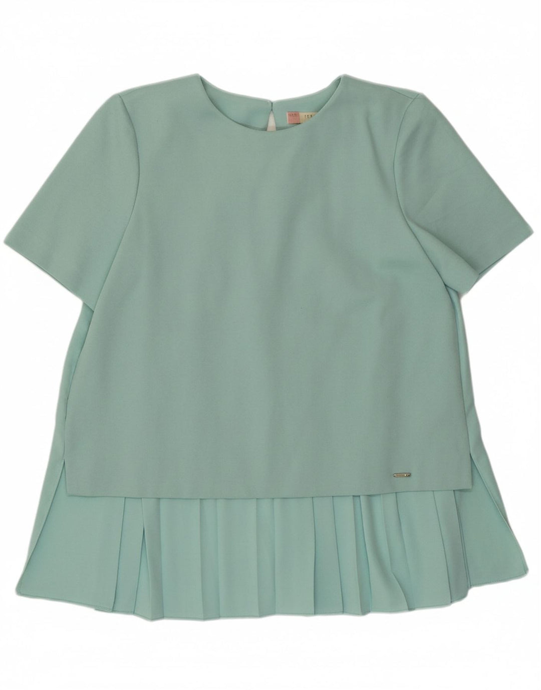 TED BAKER Womens Oversized Blouse Top Size 2 Small Turquoise Viscose