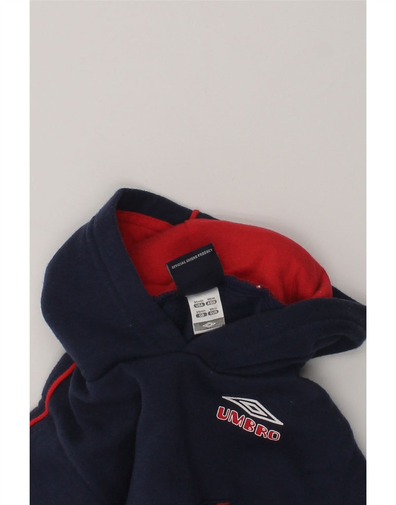 UMBRO Baby Boys Hoodie Jumper 3-6 Months Navy Blue Cotton | Vintage Umbro | Thrift | Second-Hand Umbro | Used Clothing | Messina Hembry 