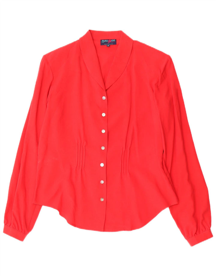Balloon Womens Shirt Blouse EU 38 Medium Red Silk