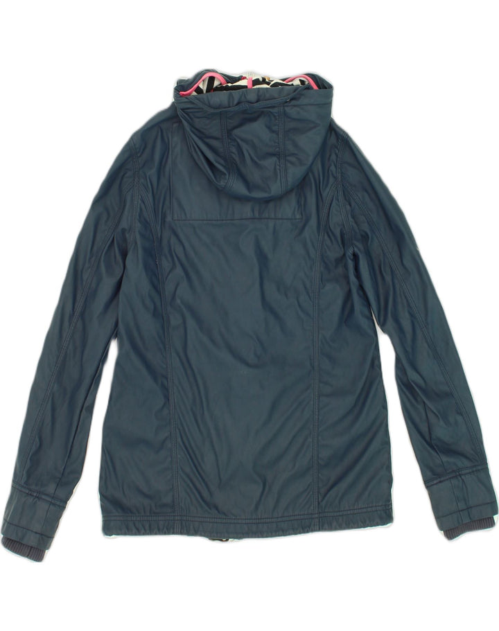 SUPERDRY Womens Hooded Duffle Jacket UK 6 XS Navy Blue Polyester | Vintage Superdry | Thrift | Second-Hand Superdry | Used Clothing | Messina Hembry 