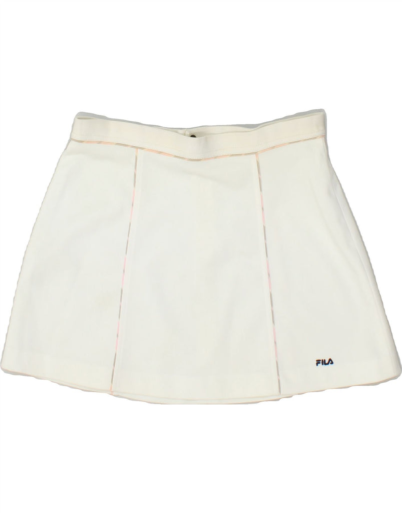 FILA Womens Tennis Skirt IT 44 Medium  White | Vintage Fila | Thrift | Second-Hand Fila | Used Clothing | Messina Hembry 