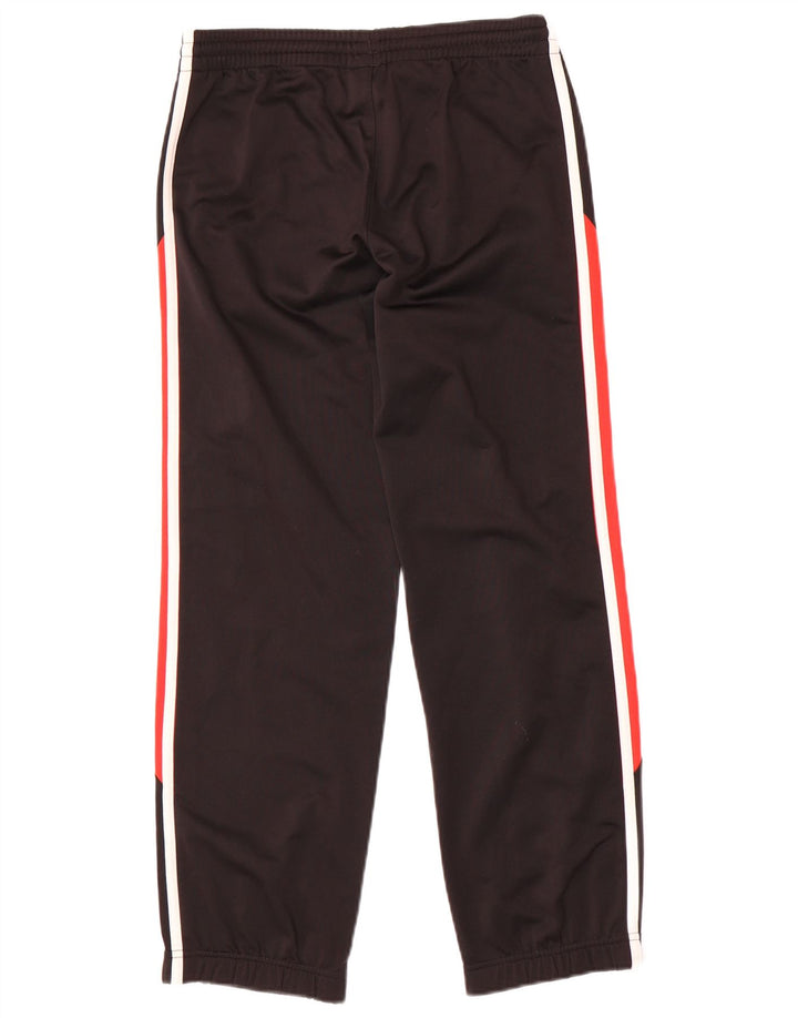 ADIDAS Boys Tracksuit Trousers Joggers 11-12 Years  Black Colourblock