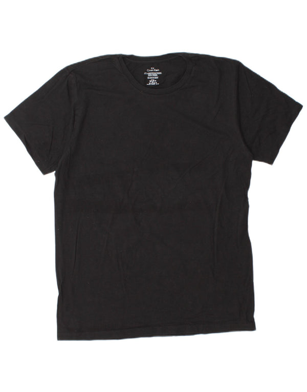 CALVIN KLEIN Mens T-Shirt Top Medium Black Cotton