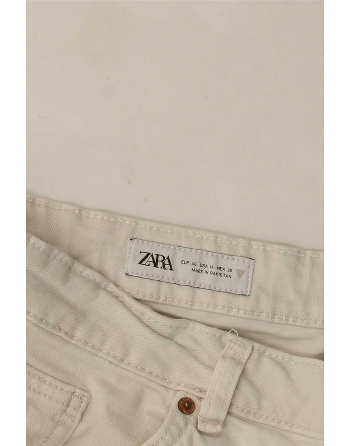 Zara Womens Straight Jeans EU 46 2XL W36 L26 White