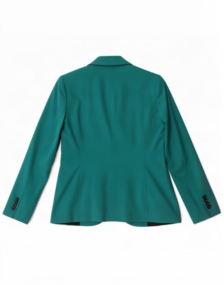 Zara Womens 1 Button Blazer Jacket UK 14 Large Turquoise