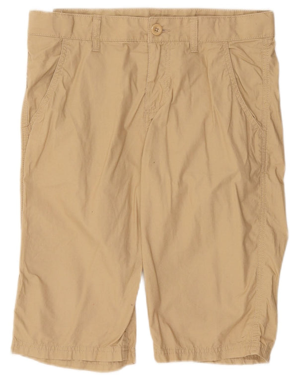 Benetton Boys Bermuda Shorts 13-14 Years 3XL W30 Beige Cotton