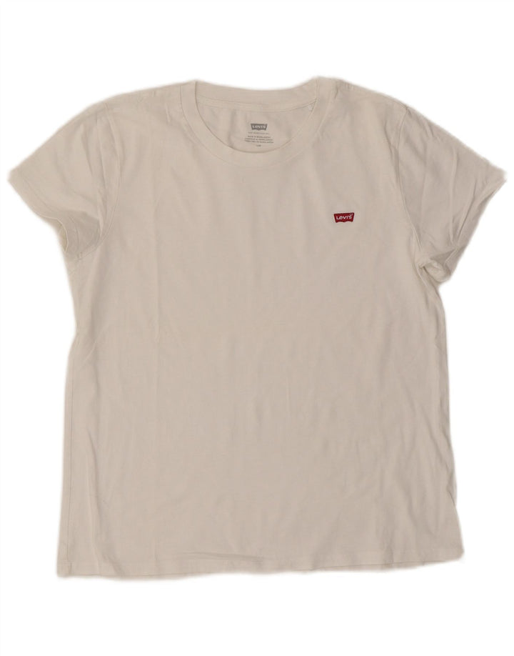 Levi's Womens T-Shirt Top UK 14 Large White