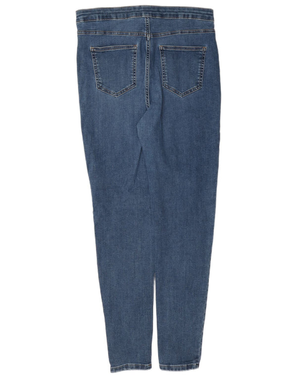 Marks & Spencer Womens Super Skinny Jeans UK 14 Large W32 L30 Blue Cotton