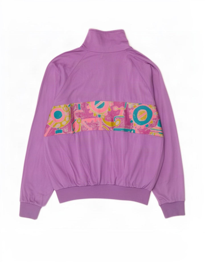 Aesse Womens Abstract Pattern Tracksuit Top Jacket UK 14 Medium Purple