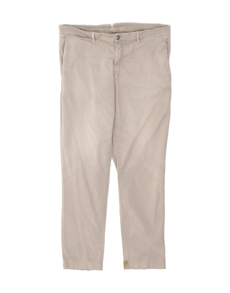 TRUSSARDI Mens Slim Chino Trousers IT 54 2XL W38 L31  Grey Cotton | Vintage Trussardi | Thrift | Second-Hand Trussardi | Used Clothing | Messina Hembry 