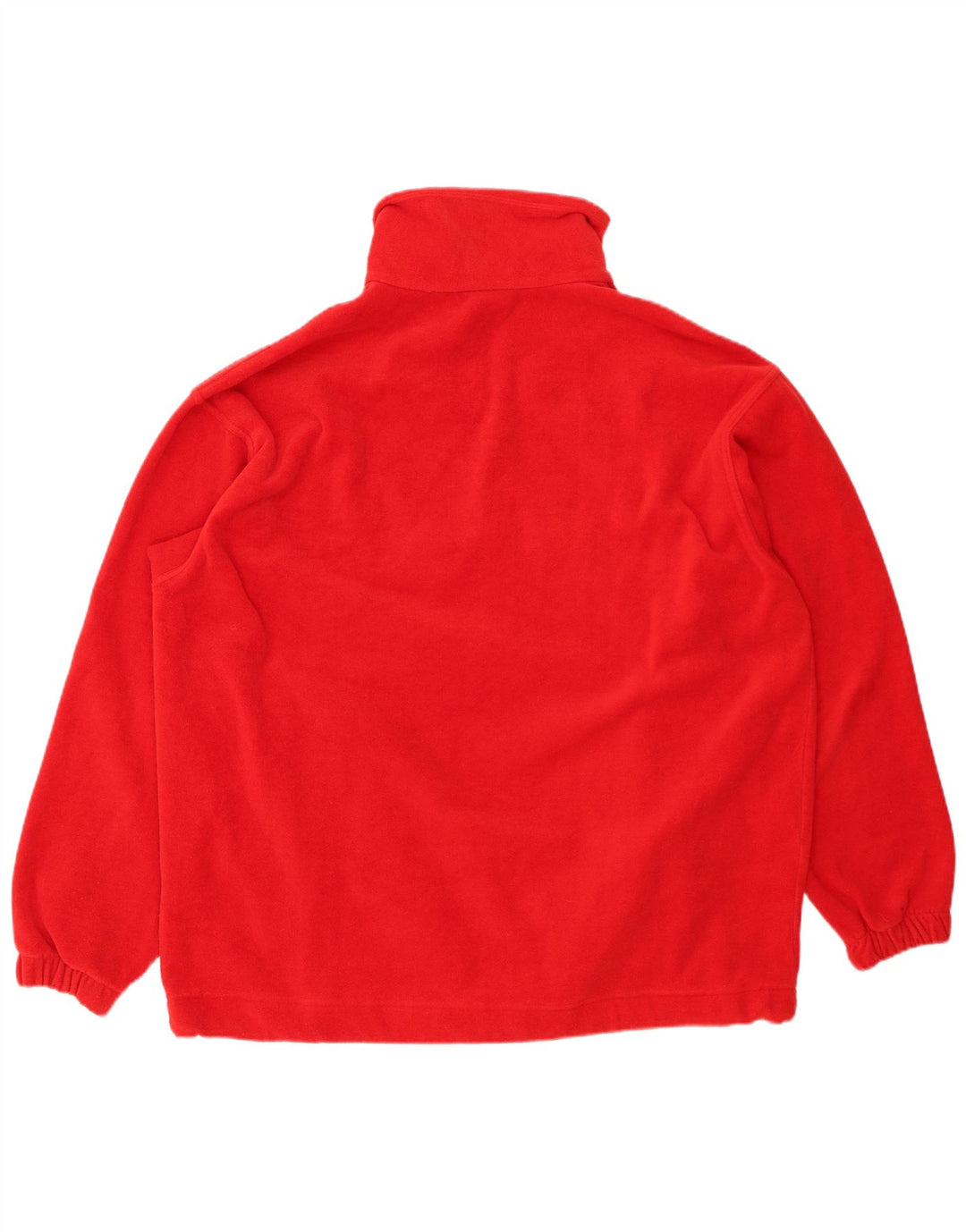 ELLESSE Mens Zip Neck Fleece Jumper 2XL Red Polyester