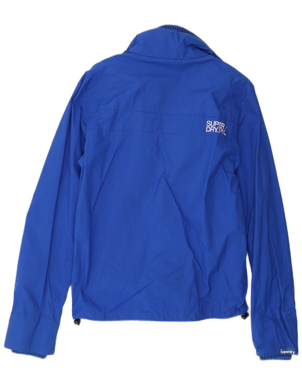 Superdry Mens Rain Jacket UK 36 Small Blue Nylon