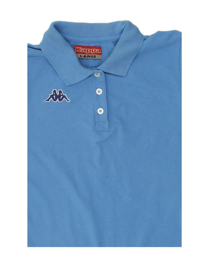 KAPPA Womens Polo Shirt UK 14 Large Blue Cotton | Vintage Kappa | Thrift | Second-Hand Kappa | Used Clothing | Messina Hembry 