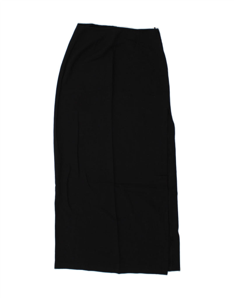 BENETTON Womens Maxi Skirt IT 38 XS W24 Black Viscose | Vintage Benetton | Thrift | Second-Hand Benetton | Used Clothing | Messina Hembry 