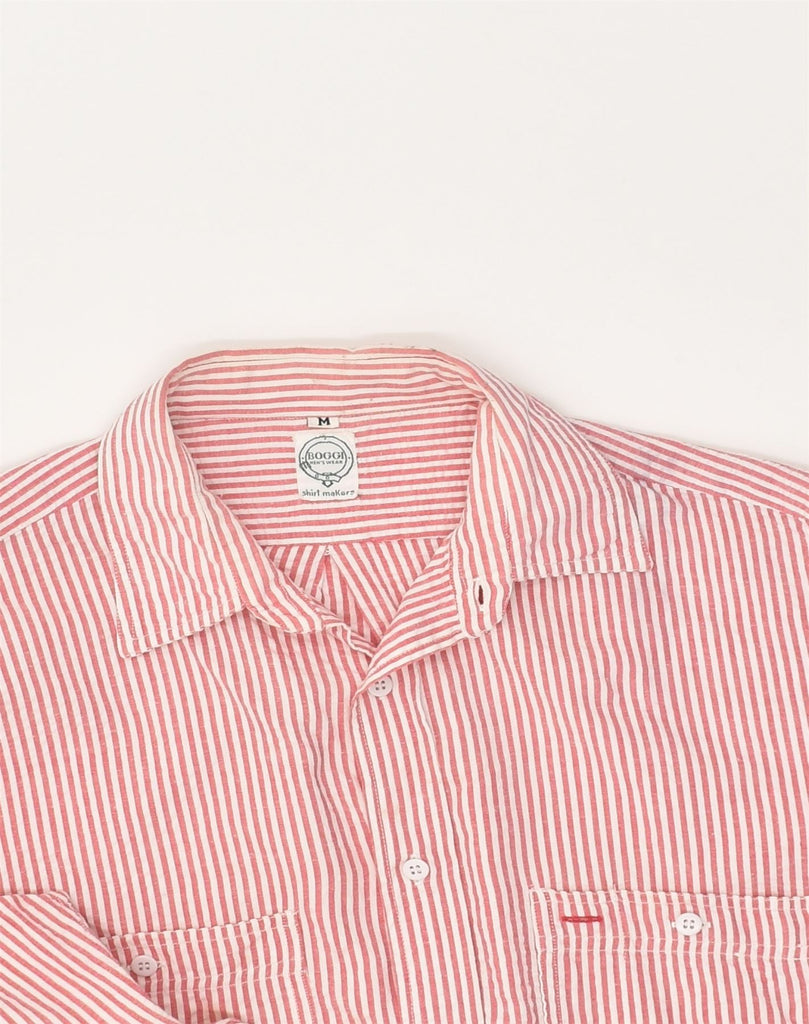 BOGGI Mens Shirt Medium Red Striped Cotton | Vintage Boggi | Thrift | Second-Hand Boggi | Used Clothing | Messina Hembry 