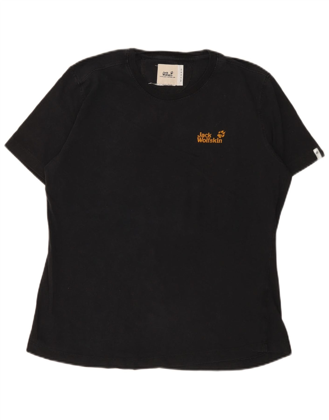 Jack Wolfskin Womens T-Shirt Top UK 14 Large Black