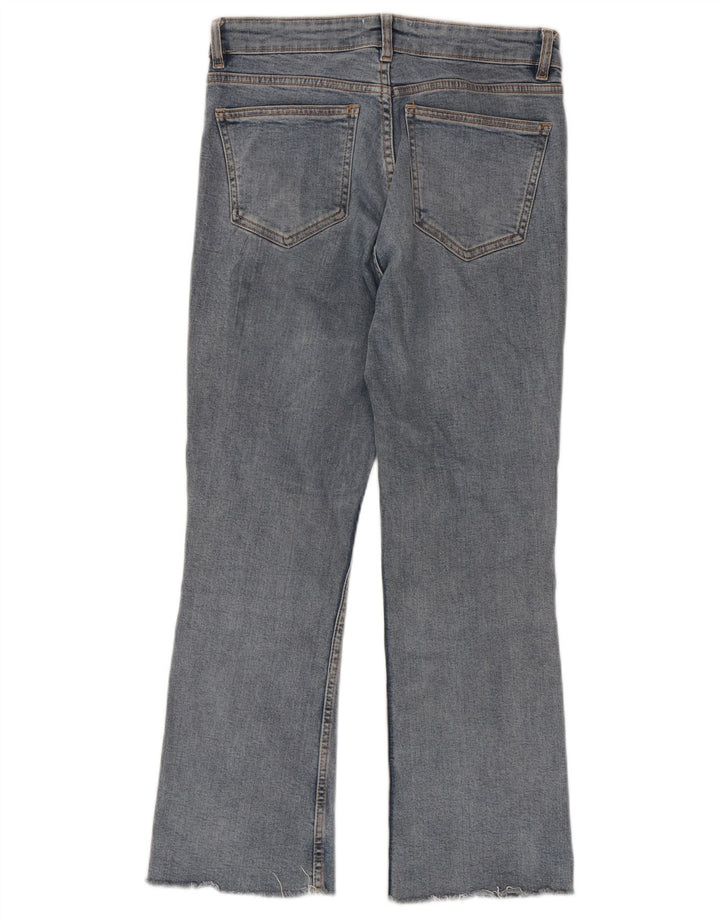 Zara Womens Crop Bootcut Jeans EU 38 Small W28 L26 Blue Cotton