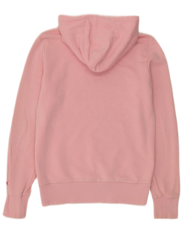 Puma Womens Graphic Hoodie Jumper UK 12 Medium Pink
