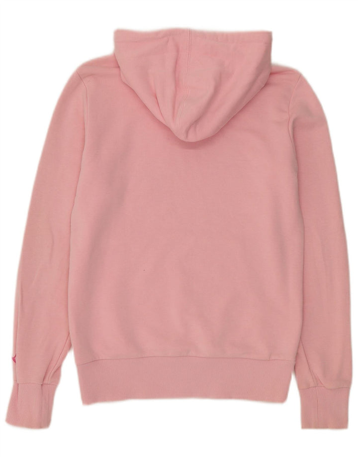Puma Womens Graphic Hoodie Jumper UK 12 Medium Pink