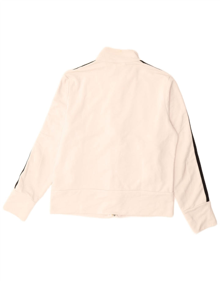 ADIDAS Womens Tracksuit Top Jacket UK 16 Large  White Polyester