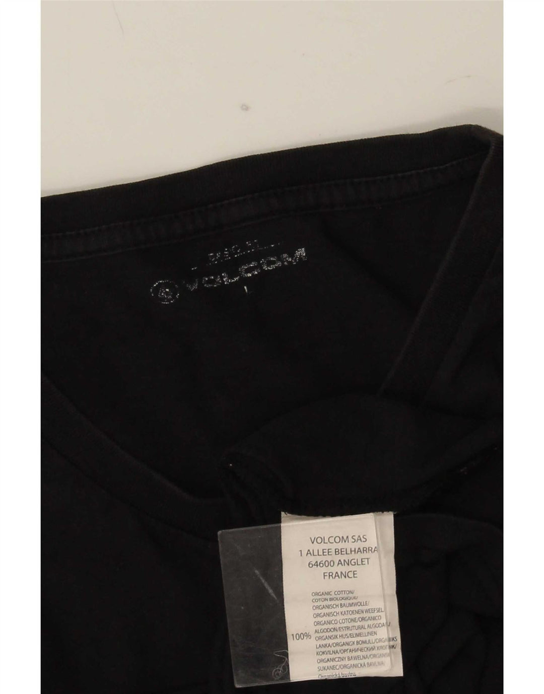 Volcom Mens Graphic T-Shirt Top Large Black Cotton