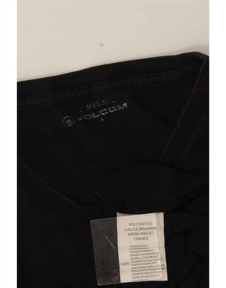 Volcom Mens Graphic T-Shirt Top Large Black Cotton