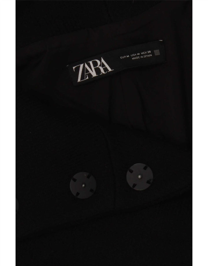 Zara Womens Oversized Overcoat UK 14 Medium Black