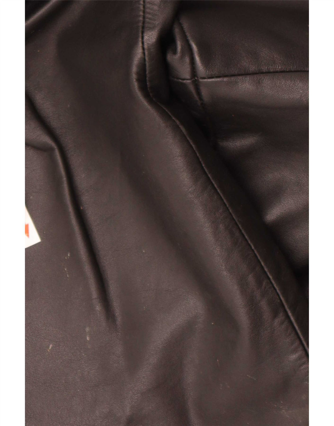 Vintage Mens Straight Leather Trousers W34 L32 Black