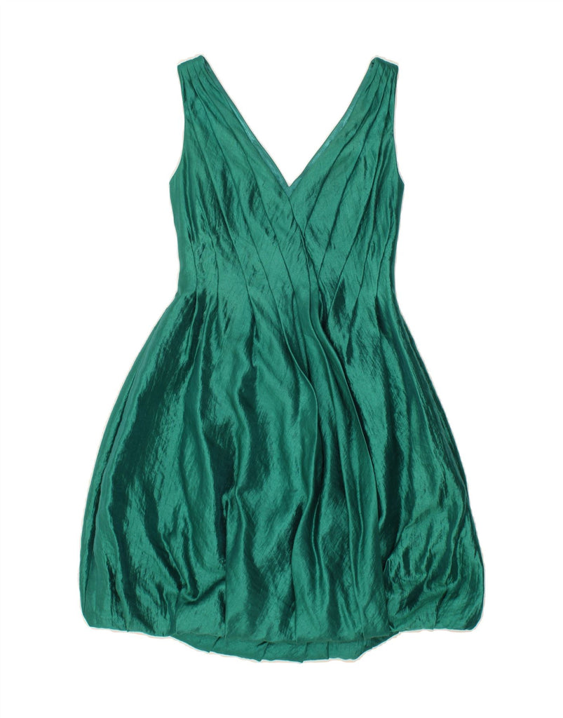 MONSOON Womens Sleeveless Bubble Dress UK 8 Small Green Viscose Vintage Monsoon and Second-Hand Monsoon from Messina Hembry 