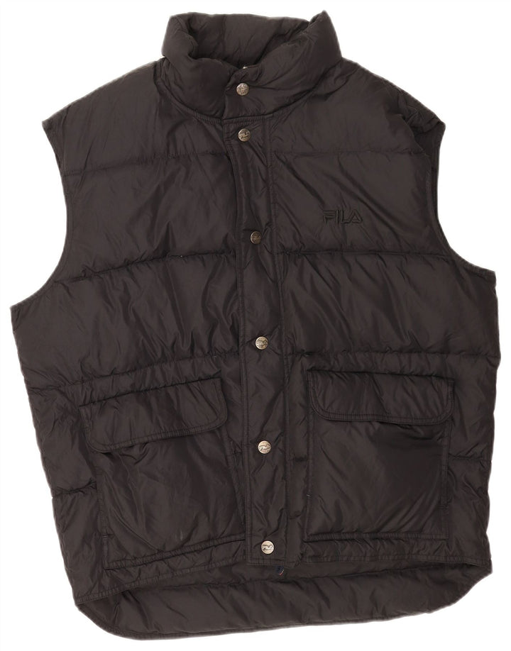 Fila Mens Padded Gilet UK 44 2XL Black Polyamide