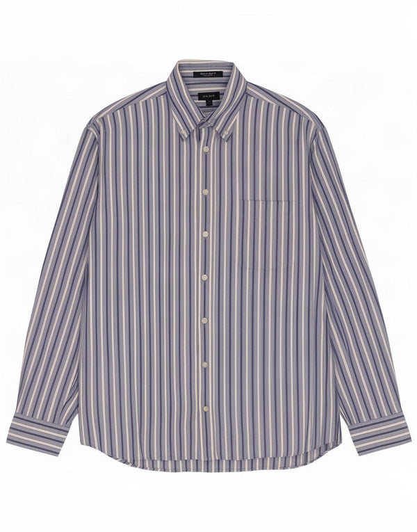 Gant Mens Regular Fit Shirt Large Blue Pinstripe Cotton